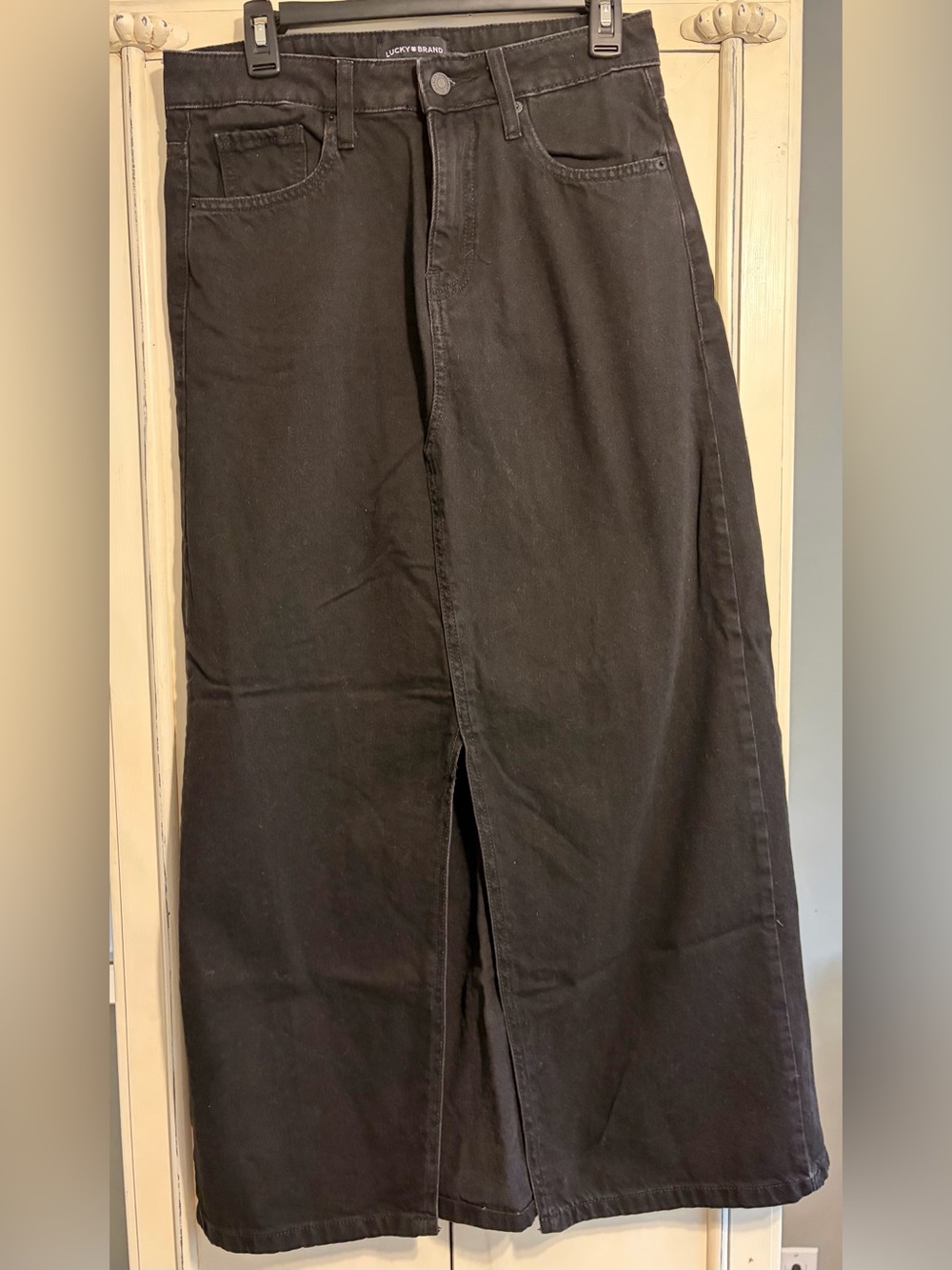 Lucky Brand Black A-Line Maxi Skirt